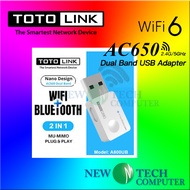 TOTOLINK A600UB AC650 Dual Band USB Wifi Adapter + Bluetooth 4.2 Wireless Mu-Mimo 5GHz + 2.4GHz DUAL