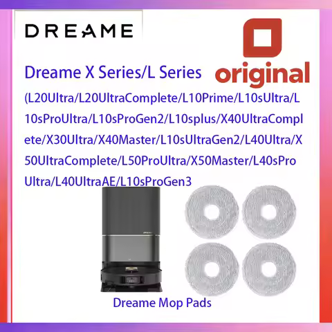 Original Mop Pads for Dreame X Series/L Series, Dreame L20 Ultra/L10s Ultra/X30 Ultra/X40 Master/x40
