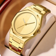 BEST WIN Octagonal Big Gold Watch Men's Watch Quartz Watch