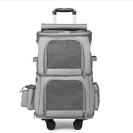Pet Trolley Cat Bag Outing Convenient Pet Bag Double-layer Bag Foldable Air Box