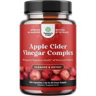 Cleansing Apple Cider Vinegar Capsules - ACV Cleanse and Detox Pills for Gut and Digestive Health wi