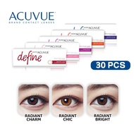 (30 pcs) Acuvue Define Daily Disposable Silicone Hydrogel Cosmetic Color Contact Lenses 2/3