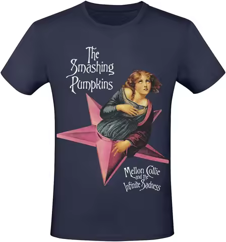 The Smashing Pumpkins Mellon Collie Star Girl Print T Shirt, 100% Cotton Casual Neutral Tee, Alterna