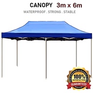 3m x 6m Extra THICKEN SOLID Foldable Canopy Tent Blue Grade A KHEMAH KANOPI