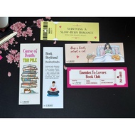 Bookmark Sticker Penanda Buku bookish quotes and terms LAWART