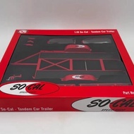 1/18 Tandem Car Trailer Dual Axle Trailer Heavy Duty Semi-Trailer Model Ornaments