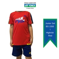Yonex Junior Boys Sport Wear Set BS1593 - High Risk Red|Set Sukan Kanak-kanak BS1593