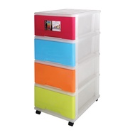Algo Storage Home Organization E-Jumbo Stocker Drawer With Wheels 4 Tier
