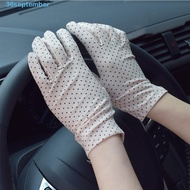 SEPTEMBER Dots Gloves Thin Etiquette Spandex Summer Spring Elastic Sunscreen