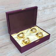Korean Double-Walled Gold Shot Glass Set (4P)