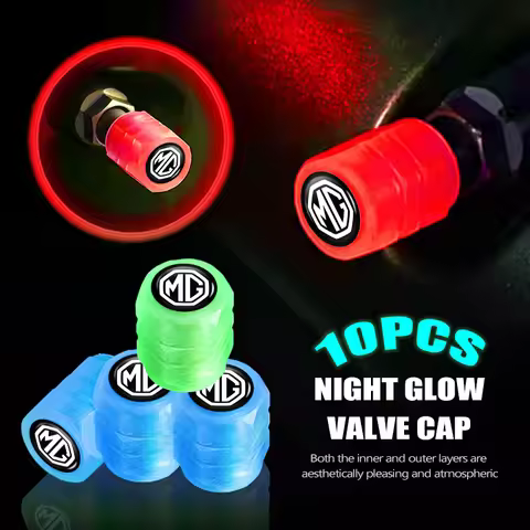 For MG Luminous Tire Valve Cap Car Wheel Hub Glowing Cover Auto Accessories RX5 RX8 350 550 6 3 5 7 