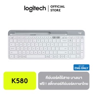 Logitech K580 Slim Multi-Device Wireless Keyboard (ENG Only) คีย์บอร์ดไร้สาย ฺWireless Bluetooth ฟรี