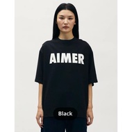 Oversized T-Shirt AIMER Logo Cotton Fabric 1