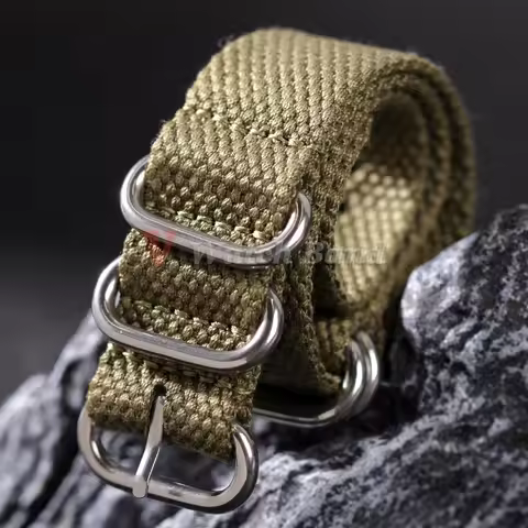 20mm 22mm High Quality Nylon Watch Strap Brown Military Army Green Band Casual Watchband Army Sport 