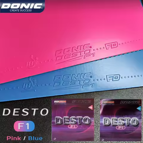 DONIC DESTO F1 Table Tennis Rubber Blue Pink Non-sticky Ping Pong Rubber Original with Better Speed 