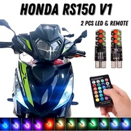 HONDA RS150 V1 T10 Head Bulb RGB LED Remote Control Multi Color COB Chip Tukar Lampu Mentol Kelip Mo