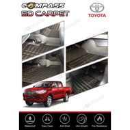 Toyota Hilux 2019 5D Car Carpet Floor Mat