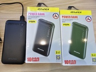 100%new AWEI Power bank P82K, with with 2 usb + 1 micro + 1 type C, 10000mah, input &amp; output 5V-2.1A , 全新未開封手機充電器 Power Bank，雙usb頭，1 Type-C, 1 micro，充電寶，10000mah 容量， 現貨，經濟之選，現貨有黑色白色 black &amp; white color available