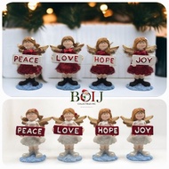 Angels of Advent Handcrafted Christmas Figurines +Height: 4.1 inches Festive Home Decor