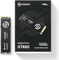 PHIXERO H7400 1TB NVME SSD,PCIe Gen4x4,M.2 2280 NVMe Internal Gaming SSD Read Speeds Up to 7,400 MB/