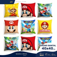 Sofa Cushion Cover Print Super Mario Bross Luigi Character Motif 40x40 cm