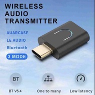 USB C 音訊發射器 無線藍牙 5.4 LE Audio Auracast AptX-LL/HD