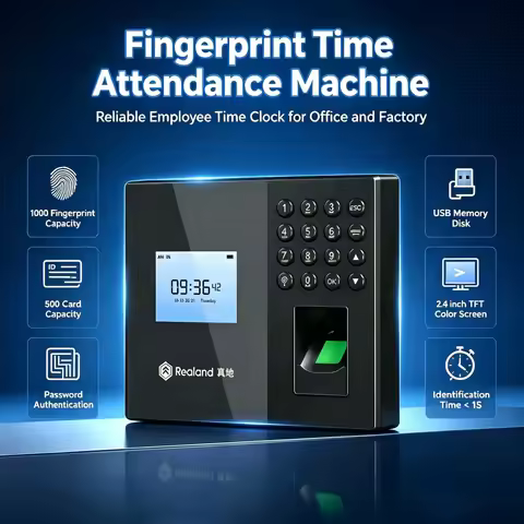 Realand E230 Fingerprint Time Attendance Terminal 2.4 Inch Screen with Password EM Card U-disk Downl