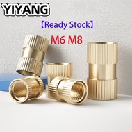 Ready Stock/1PCSBrass Thread Insert Nut  M6 M8 Straight Knurled Embedded Nut Heat Set Threaded Inser