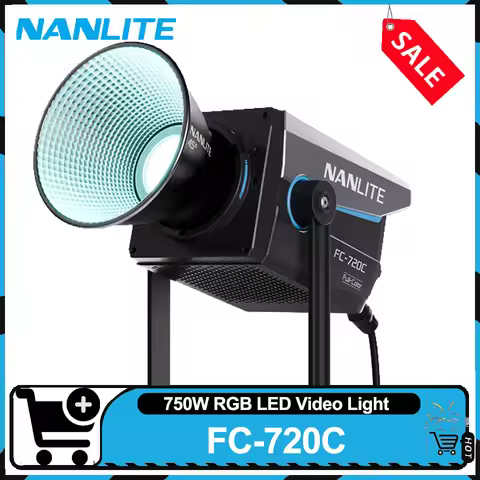 Nanlite FC-720C RGB 2400-12000K Full Color CRI95 TLCI94 COB Video Light Built-in 15 Lighting Effects
