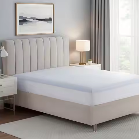 Breathable Mesh Cooling Mattress Protector, 54x75 Inches with 18-Inch Elastic Deep Pocket