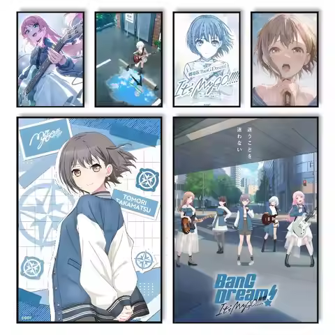 BanG Dream It MyGO Anime Poster HD posters Self adhesive waterproof ideal for living room bedroom ba