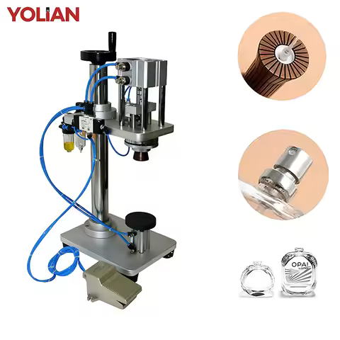 YL-Z Pneumatic Perfume Bottle Spray Cap Crimper Capping Machine For 13/15/18/20mm mouth Bottles Smal