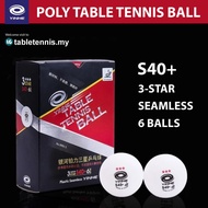 Yinhe Ball Poly S40+ 3-Star 40mm+ Table Tennis Balls Plastic Seamless Bola Ping Pong