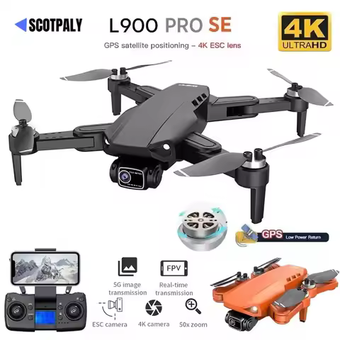 Profesional L900 Pro SE GPS Drone 4K HD 5G WIFI FPV Camera Quadcopter With Brushless Motor RC Mini D