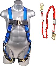 Palmer Safety Full Body Harness 5pt Adjustment, Dorsal D-Ring, Grommet Legs, and Fall Indicators