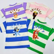 Estampo|Australia Bluey Miaomiao Dog Briguo Girls Boys Quick-Drying Top Short-Sleeved T-Shirt Summer