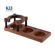 Espresso Coffee Tamper 53MM 54MM 58MM, Walnut Wood Storage Rack & Portafilter Holder, BaristaAccesso