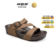 XES Ladies BSLM61230 Z-Cross Sandal Wedges (Black/Camel)