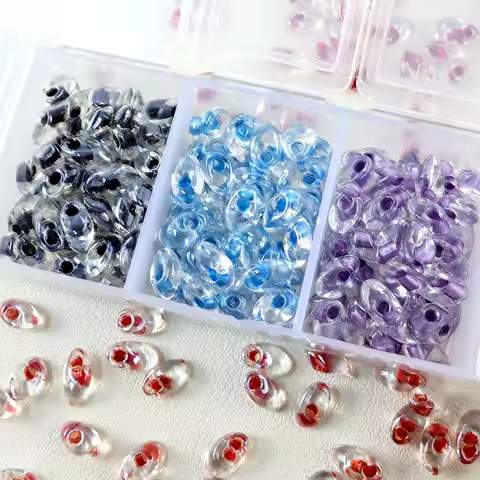 Japanese imported MiyukiLong Magatama transparent dyed core phoenix beads jewelry accessories used f