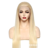 Wig 13x4 Headgear Straight Hair 613 Front Lace Transparent Net Real Hair