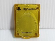 {哈帝太郎}~PS2 記憶卡 MAGIC GATE黃透明記憶卡 8MB 少用 功能正常良好~下標就賣！