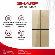Kulkas Sharp 4 Pintu Multi Door Sharp SJ-IF51PG GoldHitam Diskon