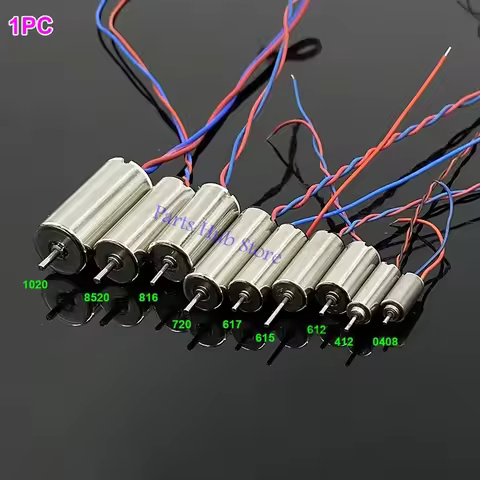 1PC DC 3V-3.7V Coreless Motor 0408,412,612,615,617.716,720,816,8520,1020 High Speed RC Drone Strong 