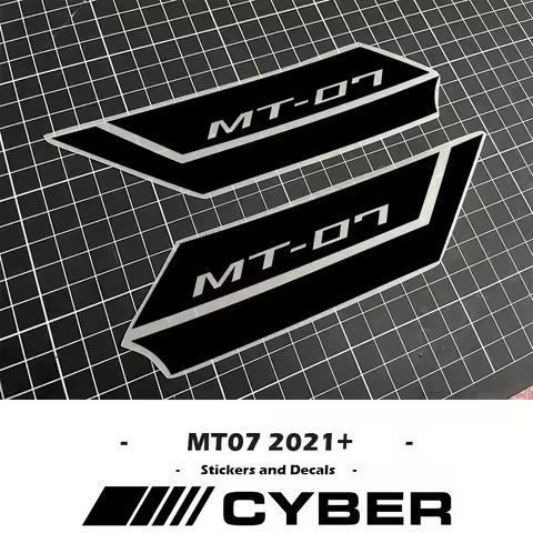 2024-2021 MT-07 Air Scoop Intake Side Cover Sticker Set New Version Fairing Shell Hollow Sticker Dec