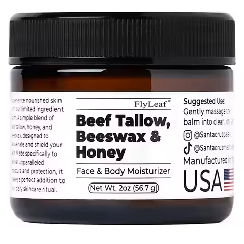 Whipped Beef Tallow And Honey Balm Moisturizing Beef Tallow Face Cream Body Lotion Grass Fed Grass F
