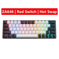 ＜119＞ZIFRIEND ka6406/za646 63 phím Bàn phím cơ chơi game có dây bàn phím có đèn nền màu xanh/công tắ
