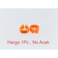 Orange 1 Pc Pigeon Foot ClipRing Pigeon Chicken Duck D 8mm Bird Pigeon Foot Laser LetteringRing - SK