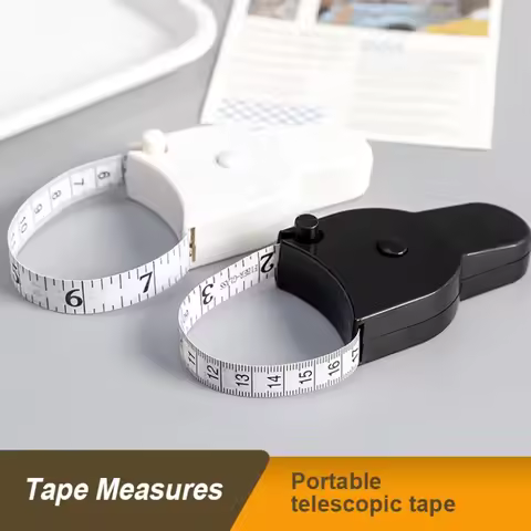 Portable Fitness Telescopic Health Tape Measure With Handle Torch Y-shaped Tape Measure Waist Circum