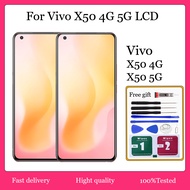 Original AMOLED For Vivo X50 4G 2004  Vivo X50 5G V2001A 2005 LCD Display Touch Screen Replacement