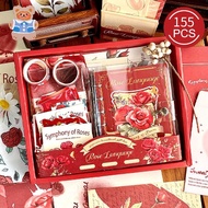 Collage Set, Large Capacity, Including Notebook, A6 Notebook, Vintage Classic Design Paper, Various 